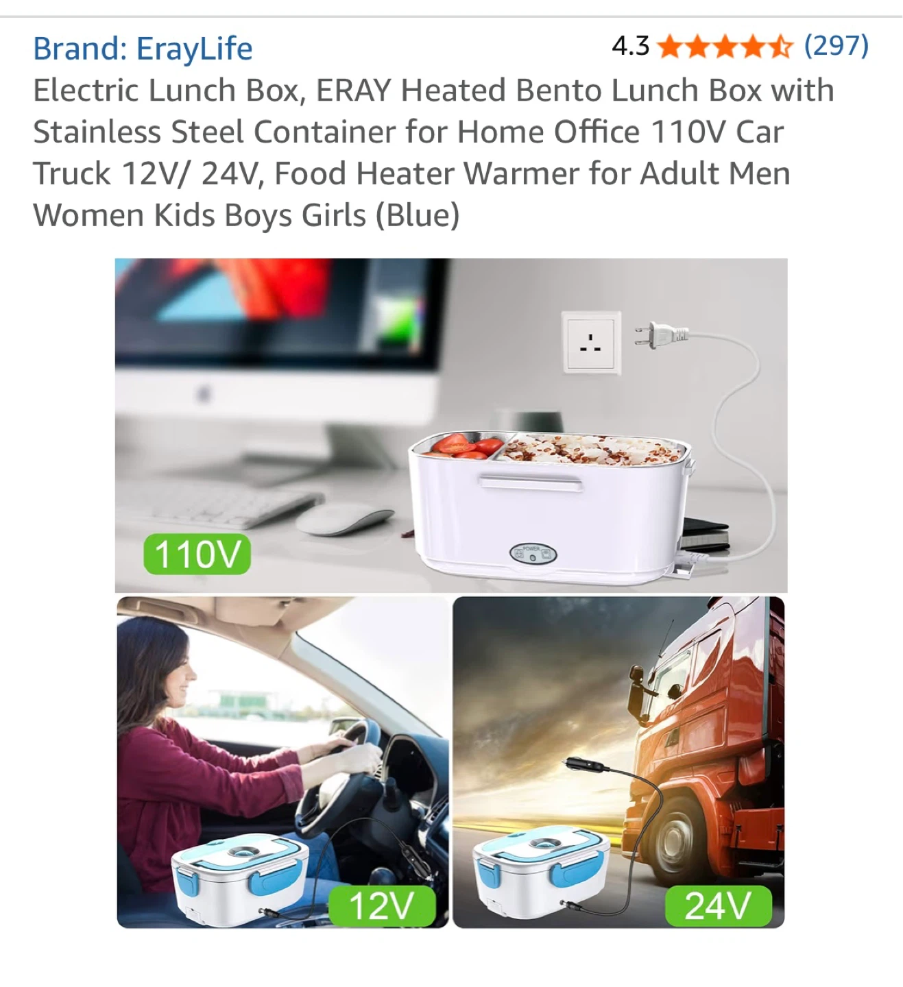 ErayLife Electric Heated Bento Lunch Box - photo 5
