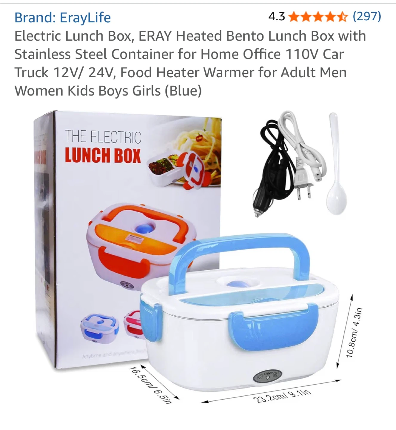 ErayLife Electric Heated Bento Lunch Box - photo 2