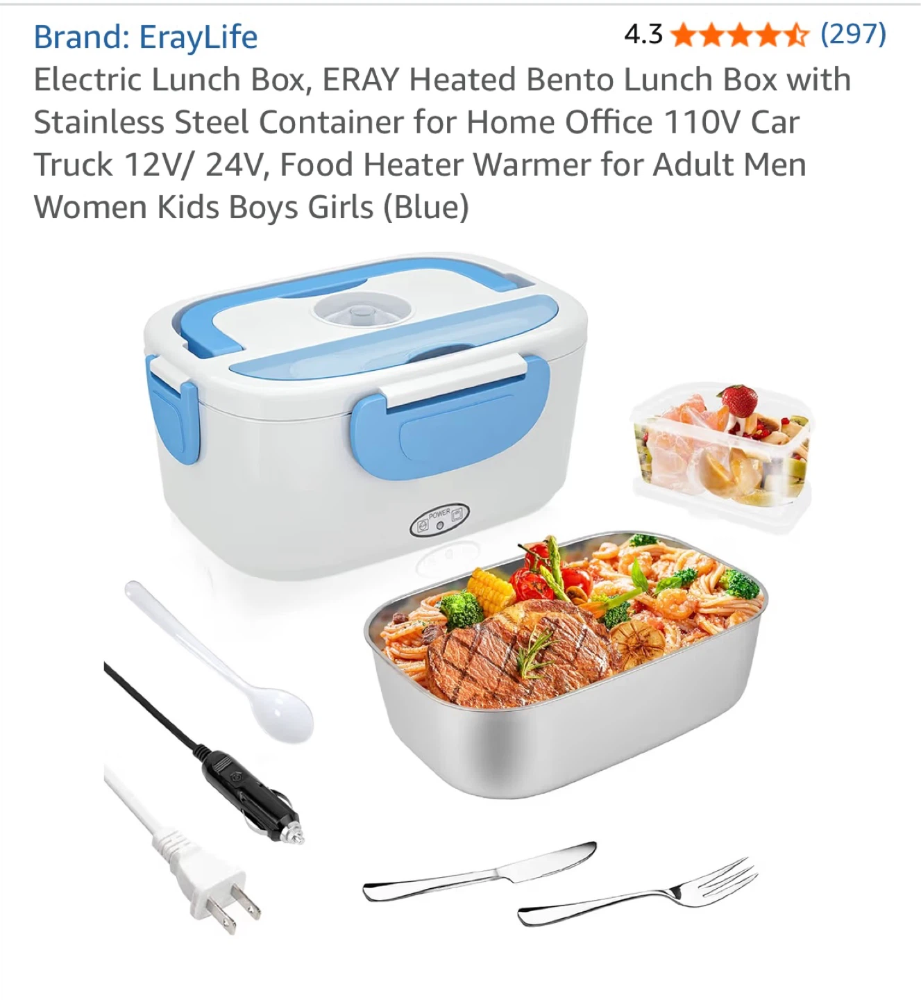 ErayLife Electric Heated Bento Lunch Box