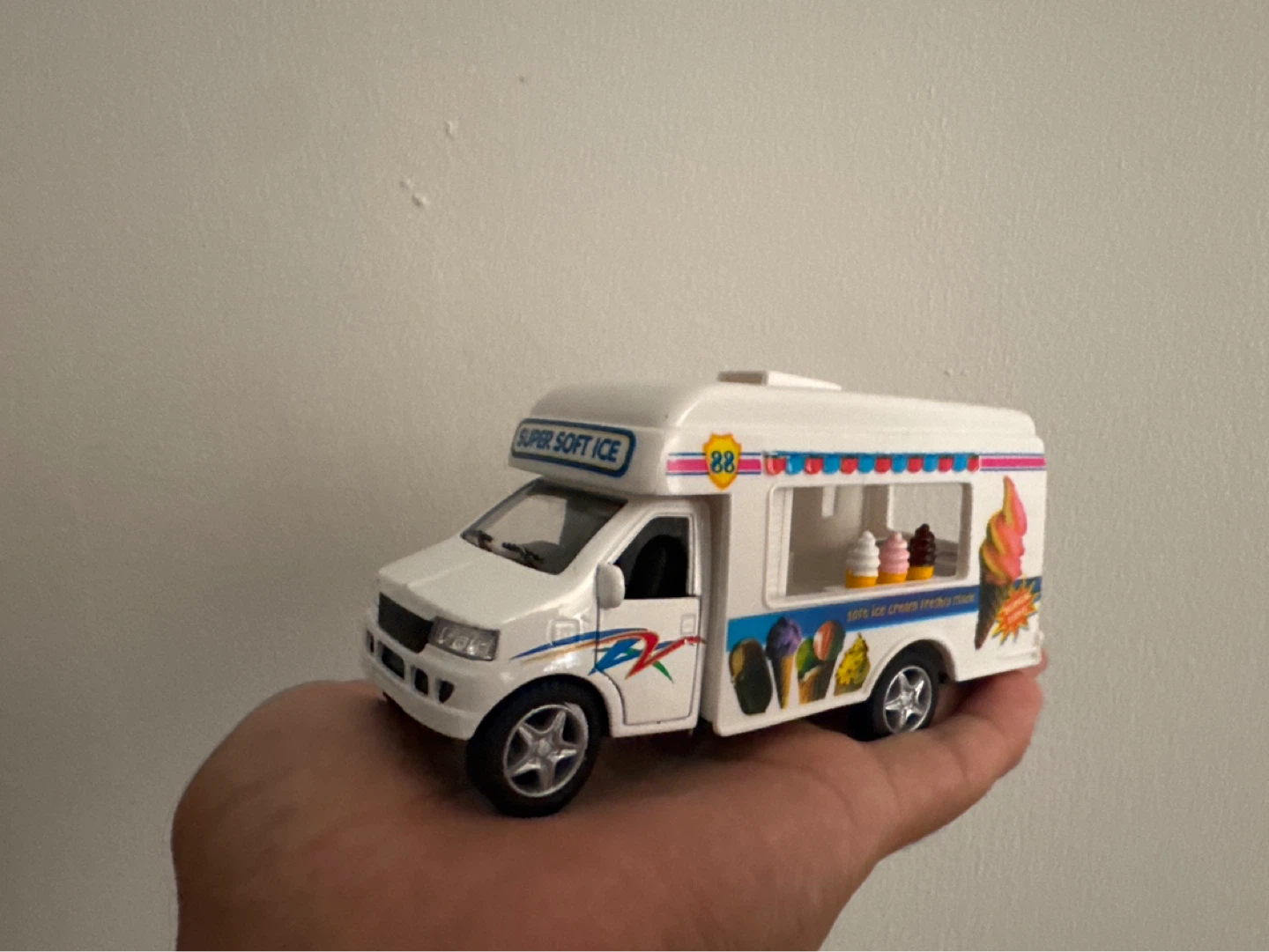 White Ice Cream Truck Toy