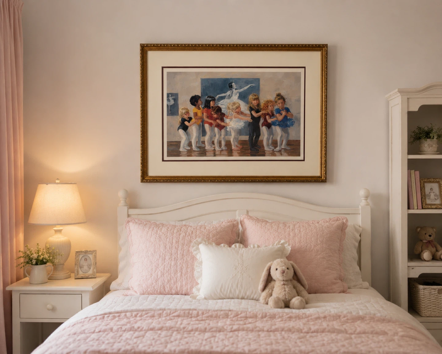Framed Painting of Young Ballet Dancers
