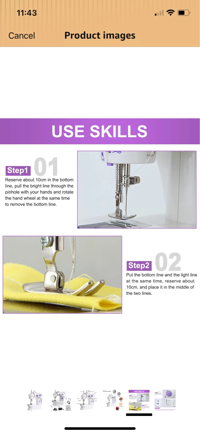 KUNTEC Handheld Portable Mini Sewing Machine - photo 5