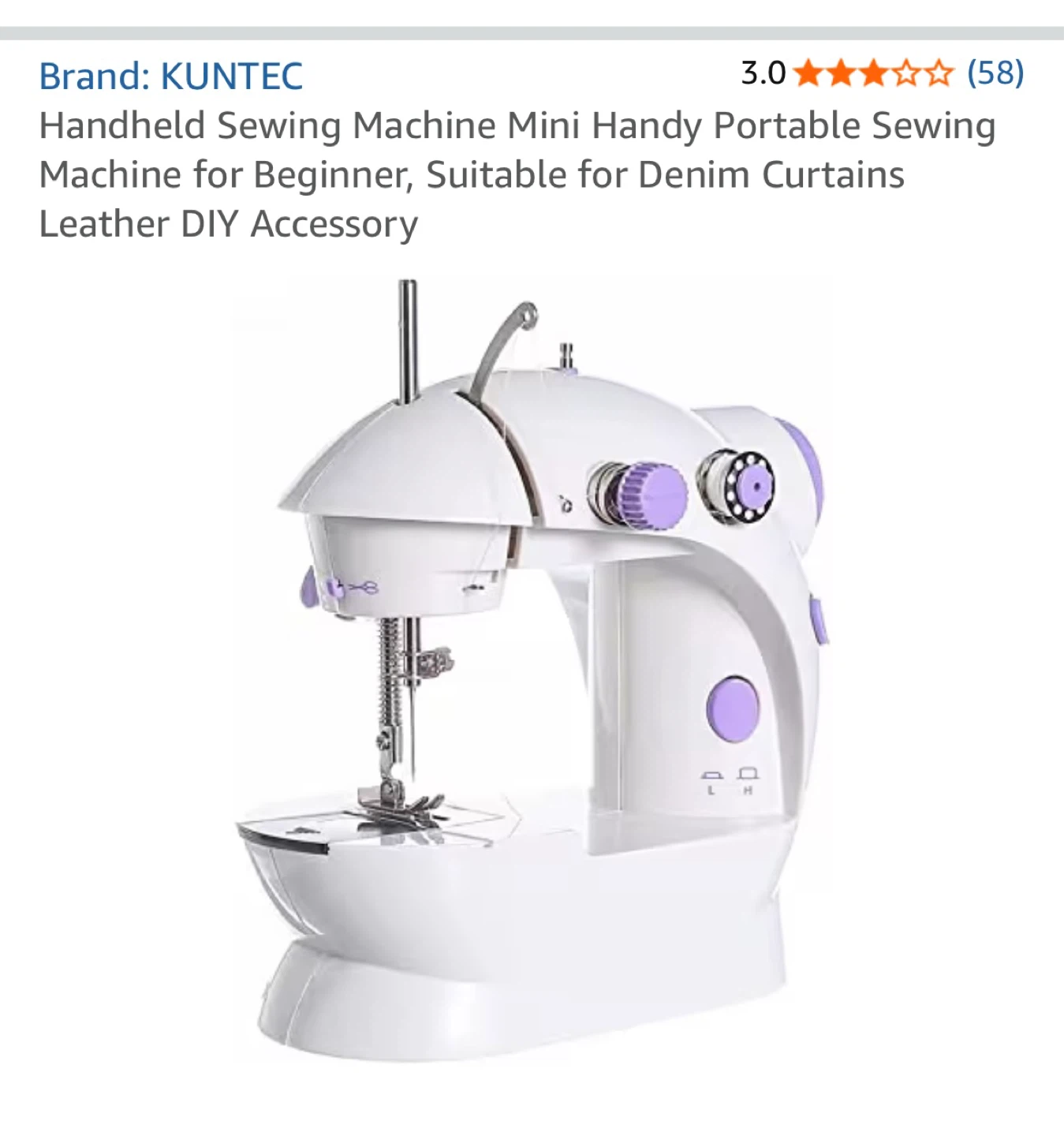 KUNTEC Handheld Portable Mini Sewing Machine
