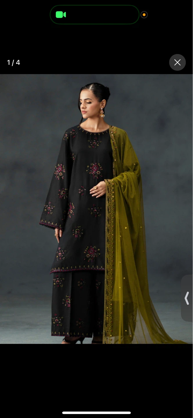 Safron Eid Black Raw 3 Piece Suit