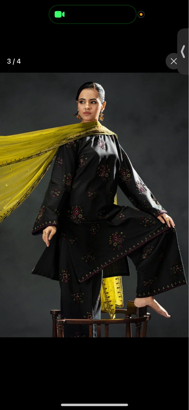Safron Eid Black Raw 3 Piece Suit - photo 2