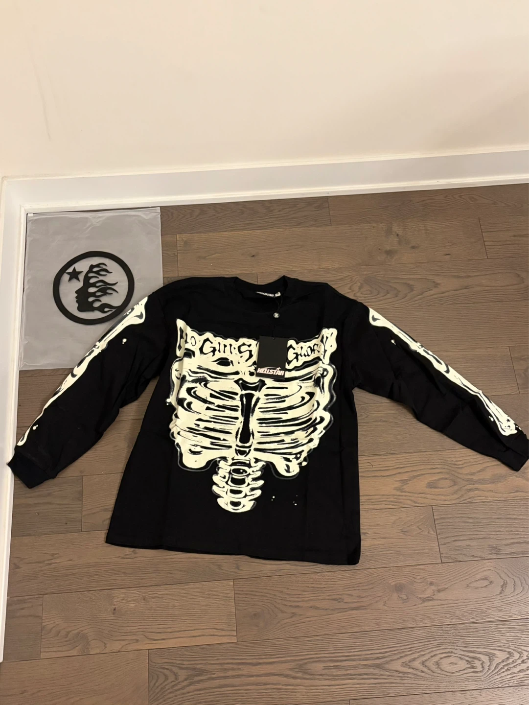 Brand new hellstar Skeleton Long Sleeve Shirt