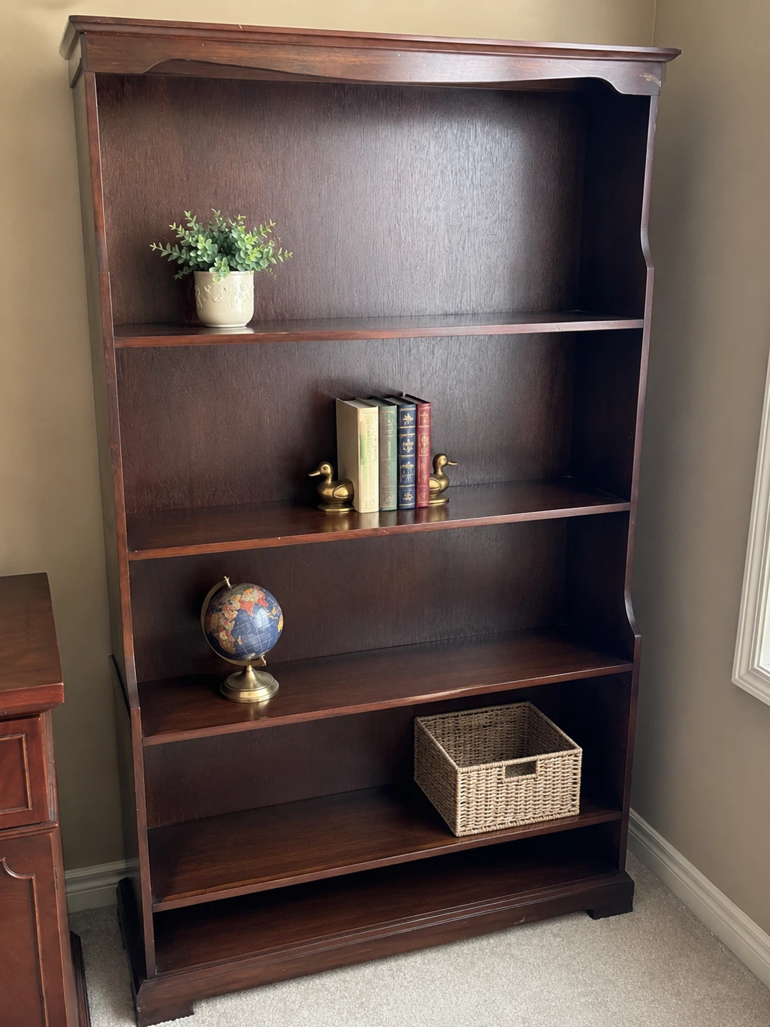 Dark Wood Bookshelf