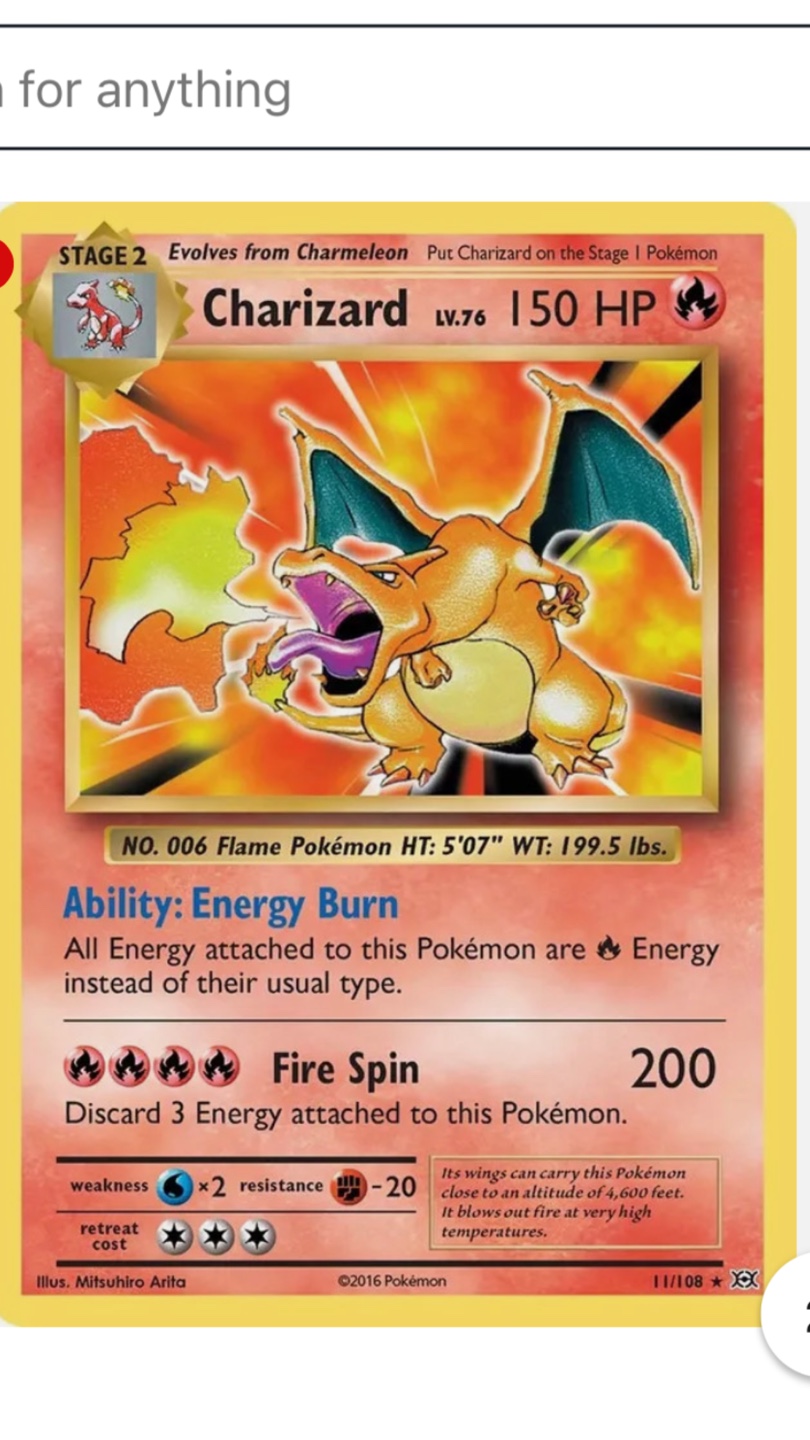 Pokemon Charizard & Venusaur Trading Cards