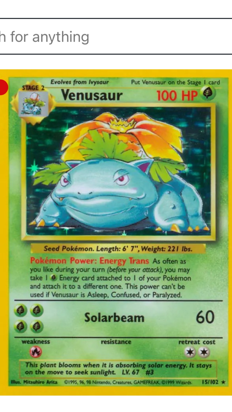 Pokemon Charizard & Venusaur Trading Cards - photo 3
