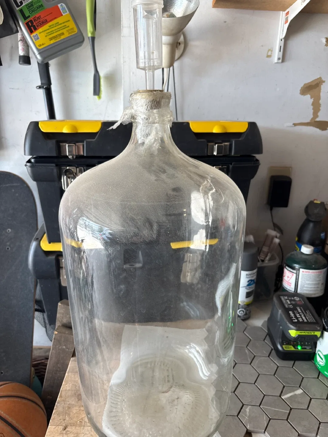 Glass Carboy with Airlock