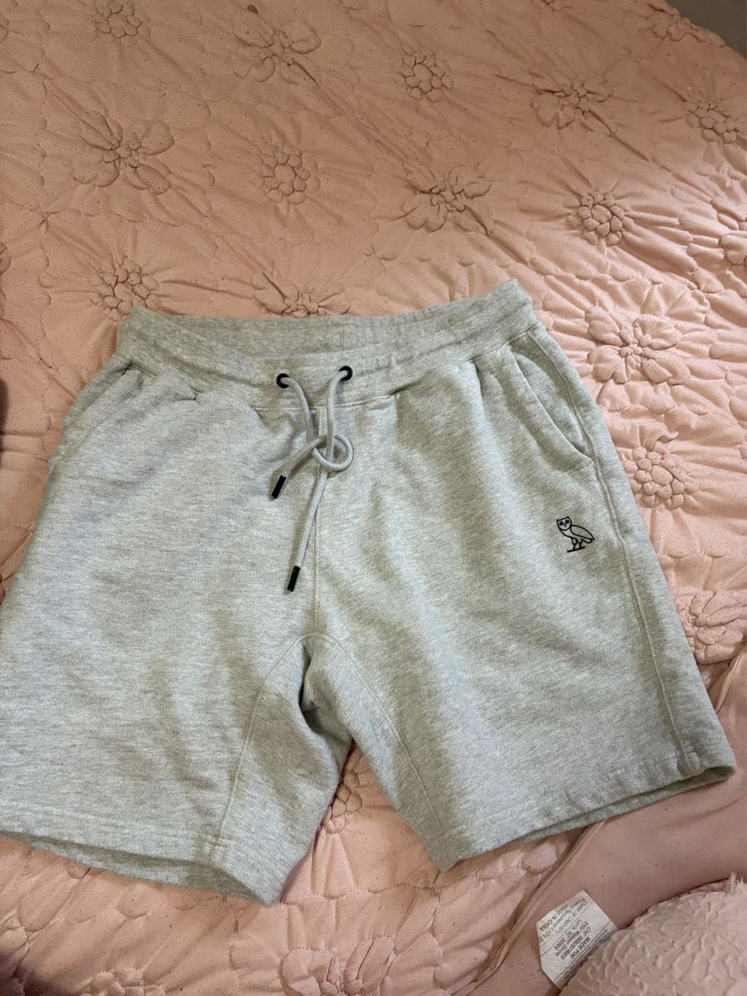 OVO Owl Logo Sweat Shorts Grey Medium