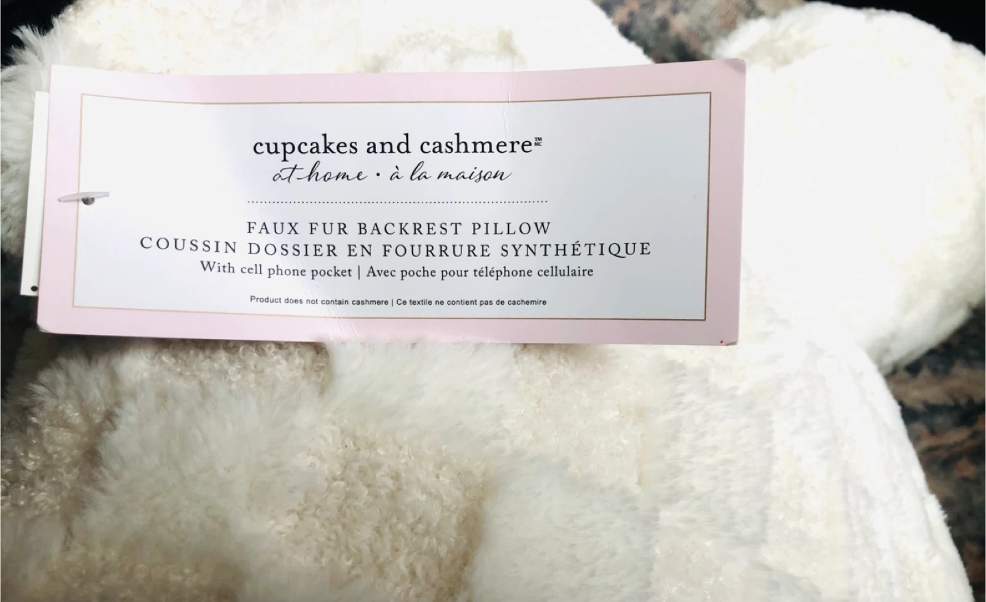 Cupcakes and Cashmere Faux Fur Backrest Pillow - photo 4