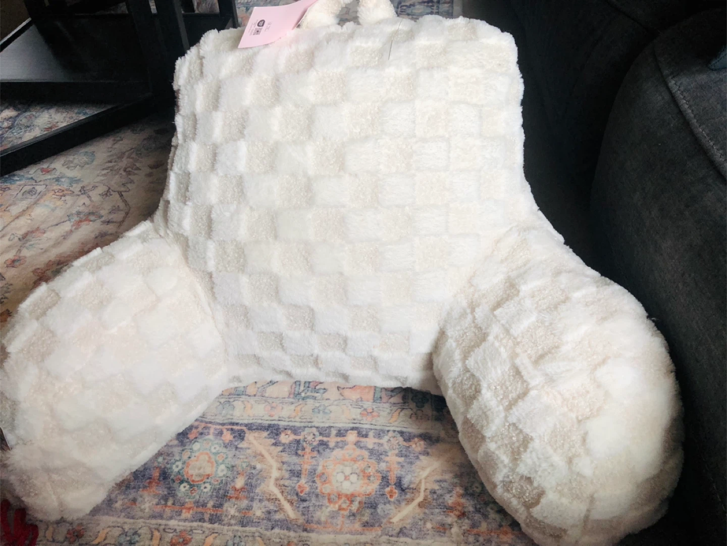 Cupcakes and Cashmere Faux Fur Backrest Pillow