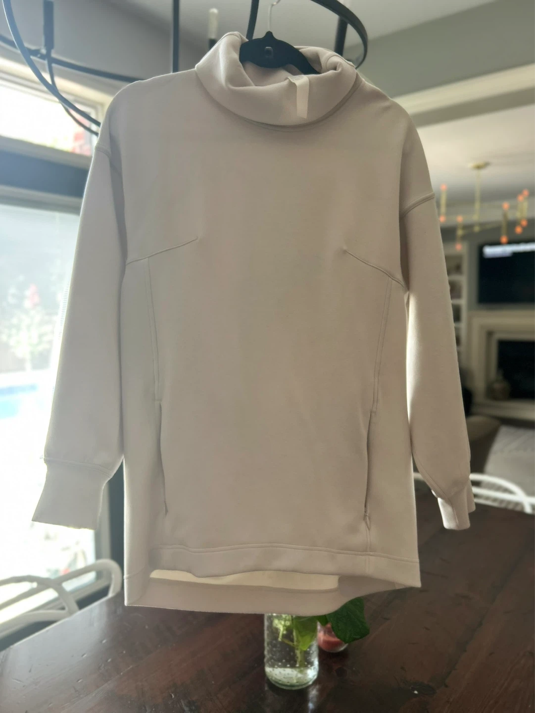 Lululemon Beige Mock Neck Sweatshirt - Size 4 - photo 4