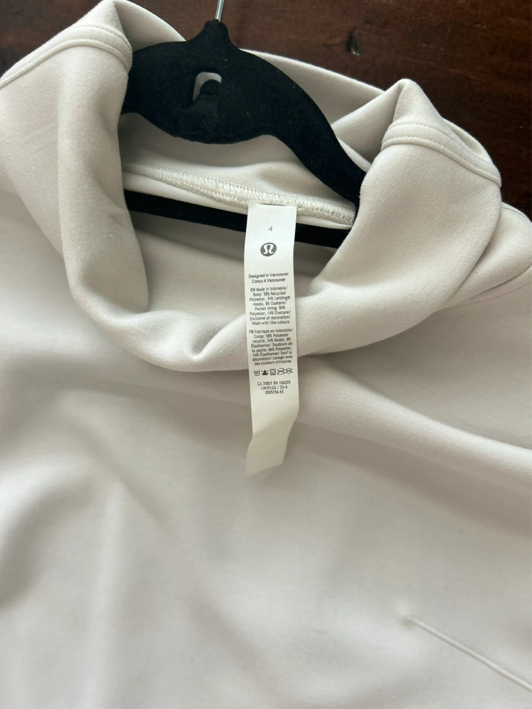 Lululemon Beige Mock Neck Sweatshirt - Size 4