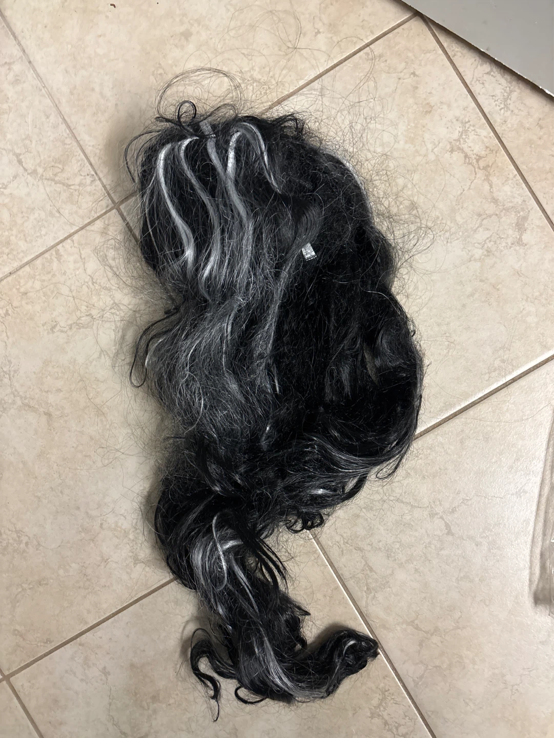 Black and White Striped Wig