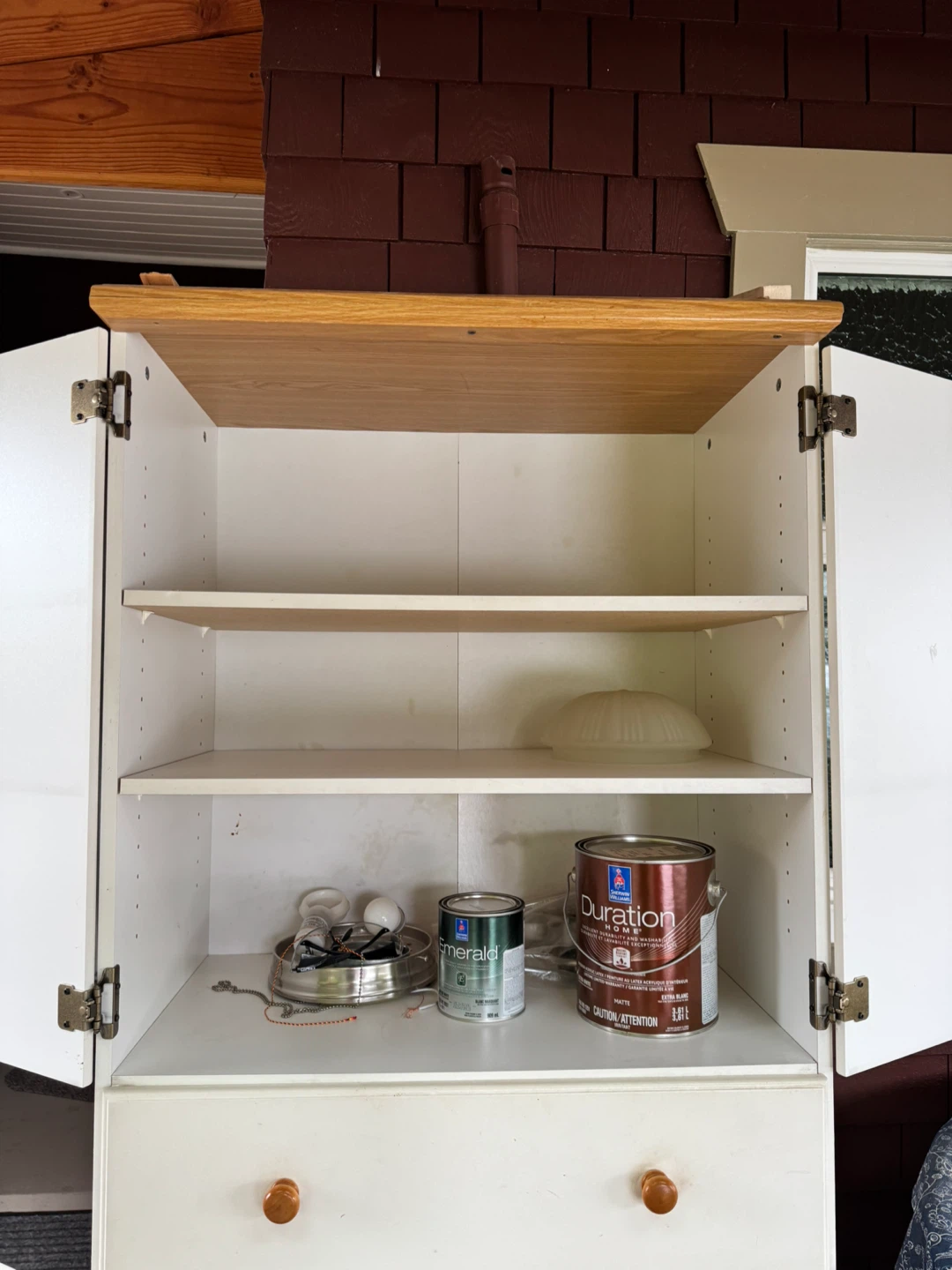 White Storage Cabinet with Drawers and Shelves - photo 2