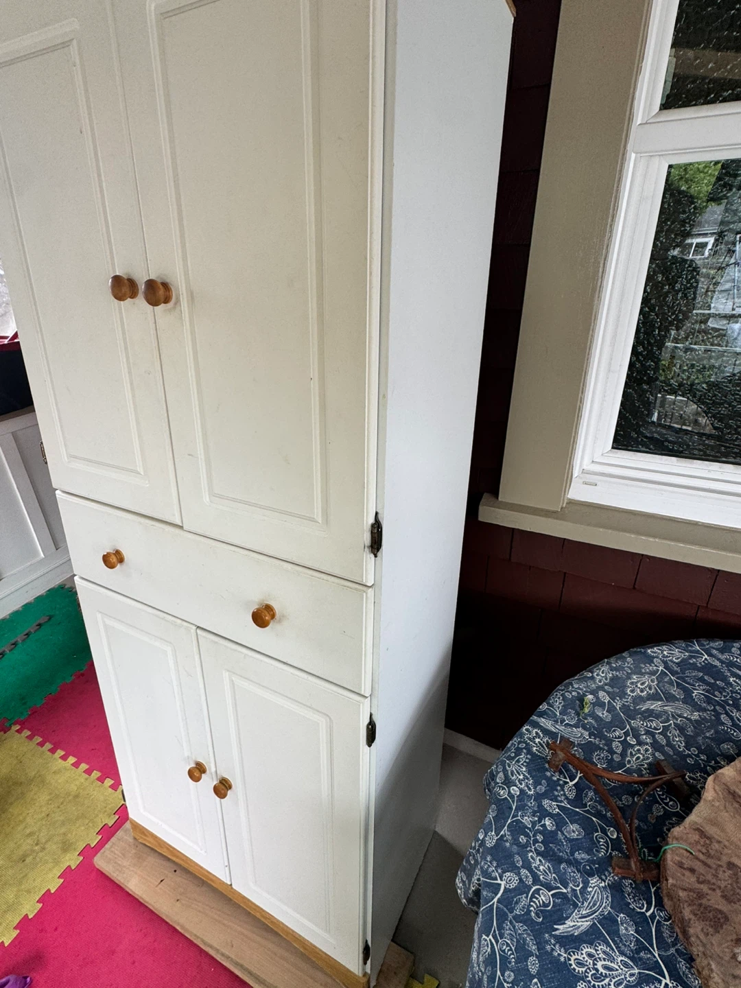 White Storage Cabinet with Drawers and Shelves - photo 5