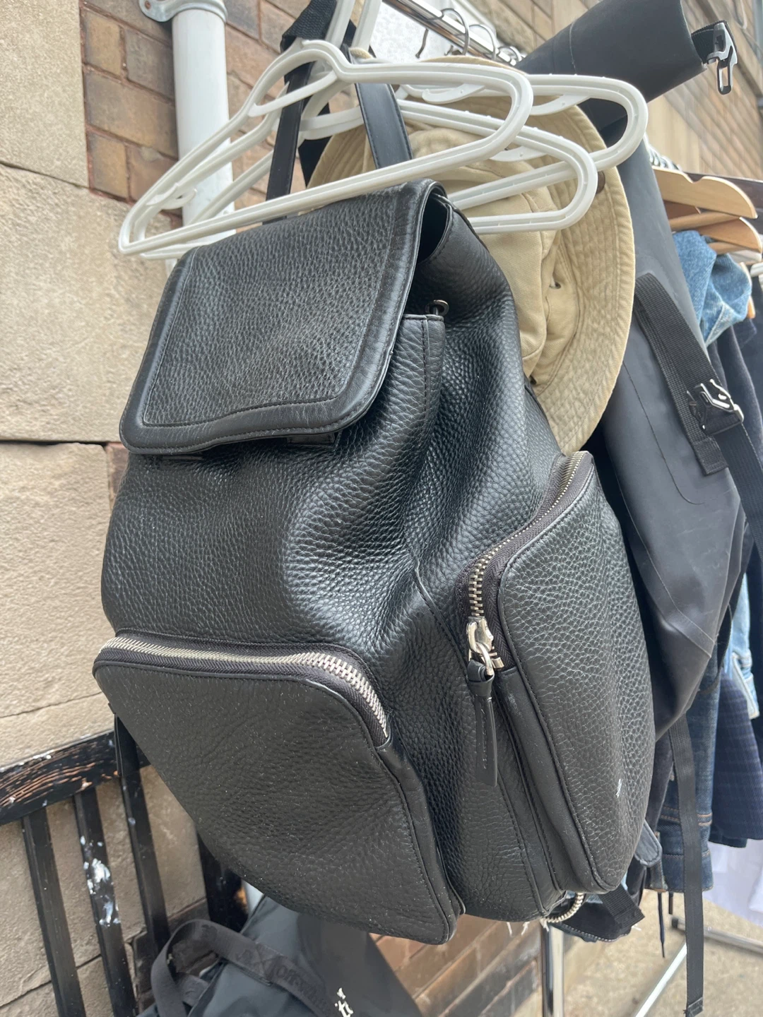 Black Leather Backpack - photo 2
