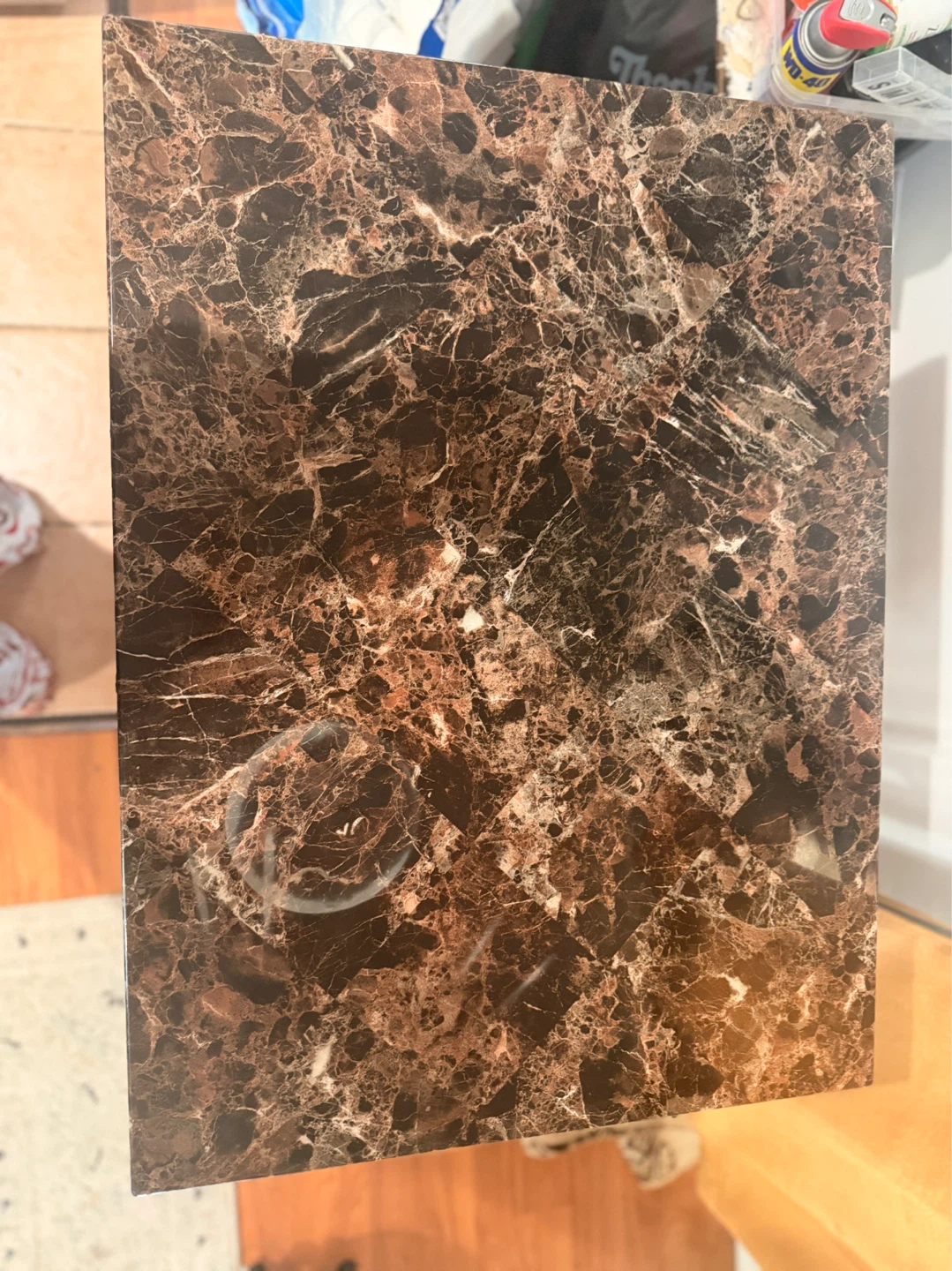 Marble Top Dining Table with 2 Stools - photo 5