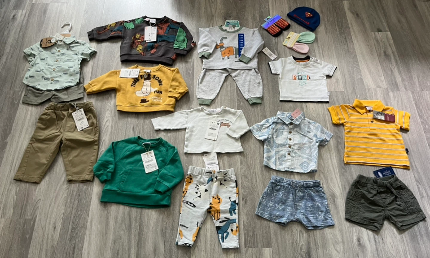 New Zara Baby Boys Clothing Bundle - 18 pcs
