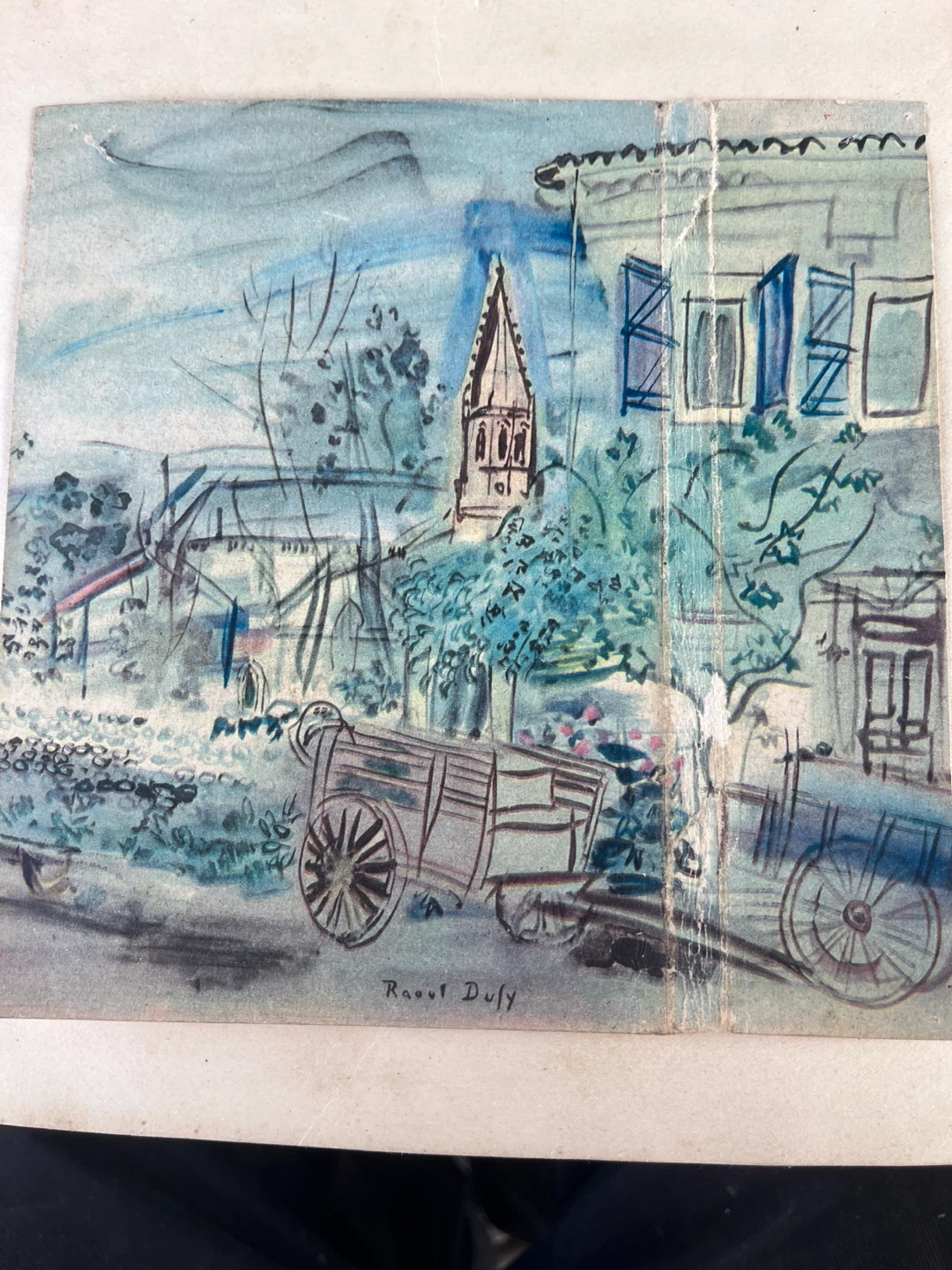 Original Watercolor Painting by Raoul Dufy