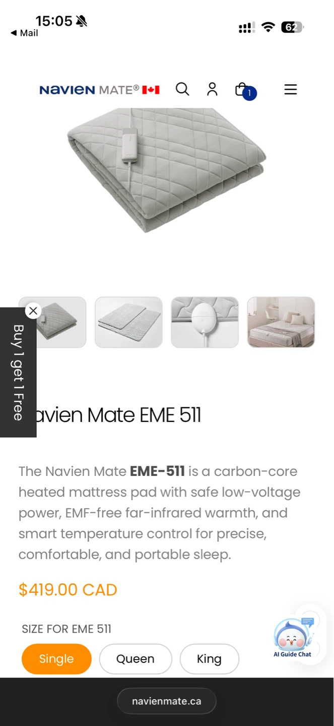 Single Size Heated Mattress Pad for Sale – Excellent Condition