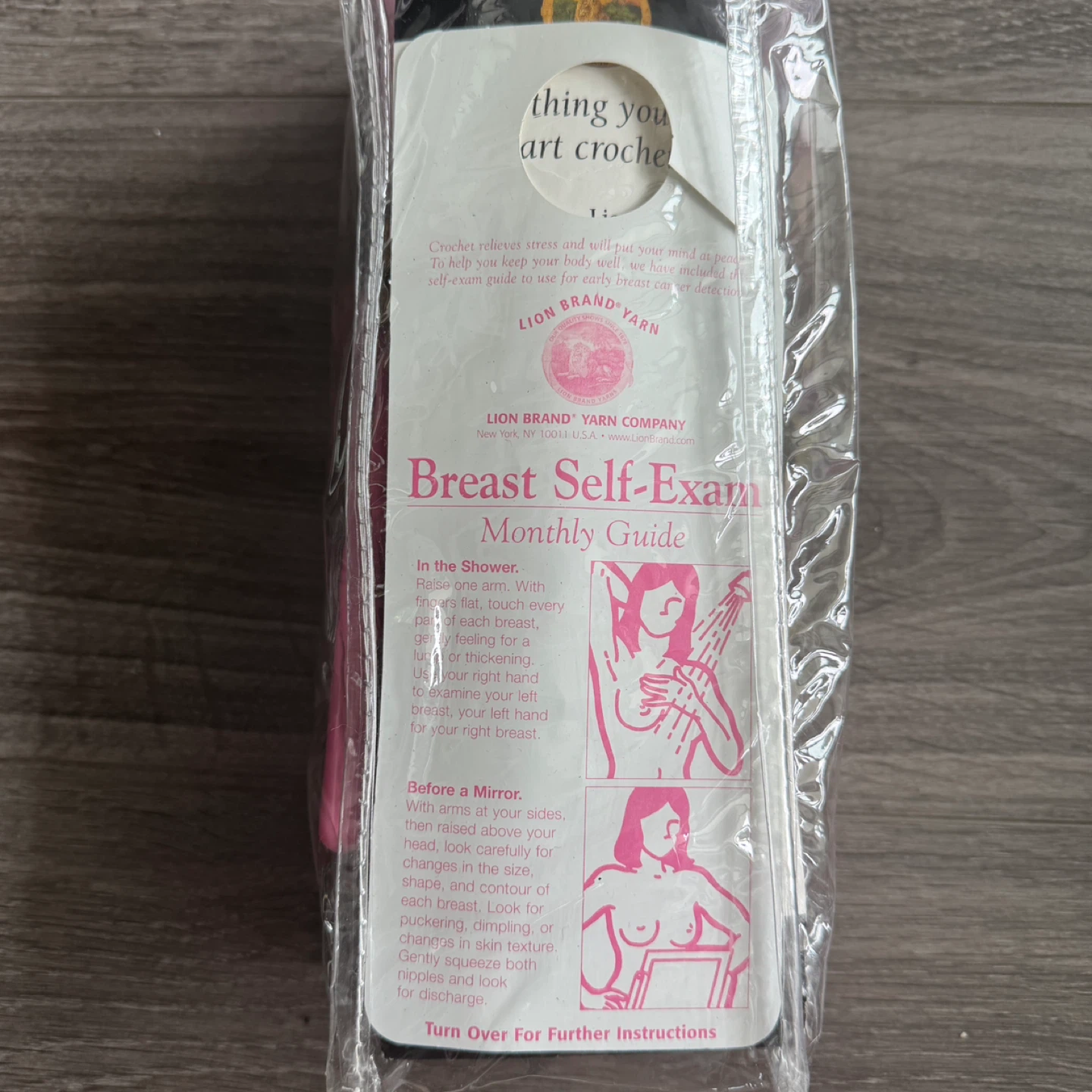 Lion Brand Crochet for a Cause Kit with Breast Self-Exam Guide - photo 2