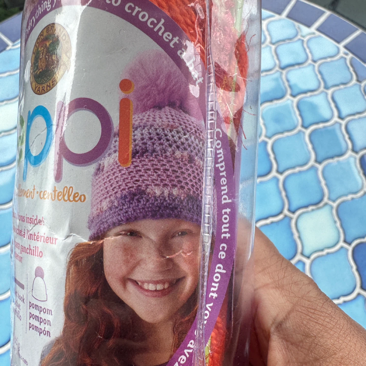 Lion Brand Yarn "Keppi" Crochet Hat Kit - Orange Fizz - photo 2