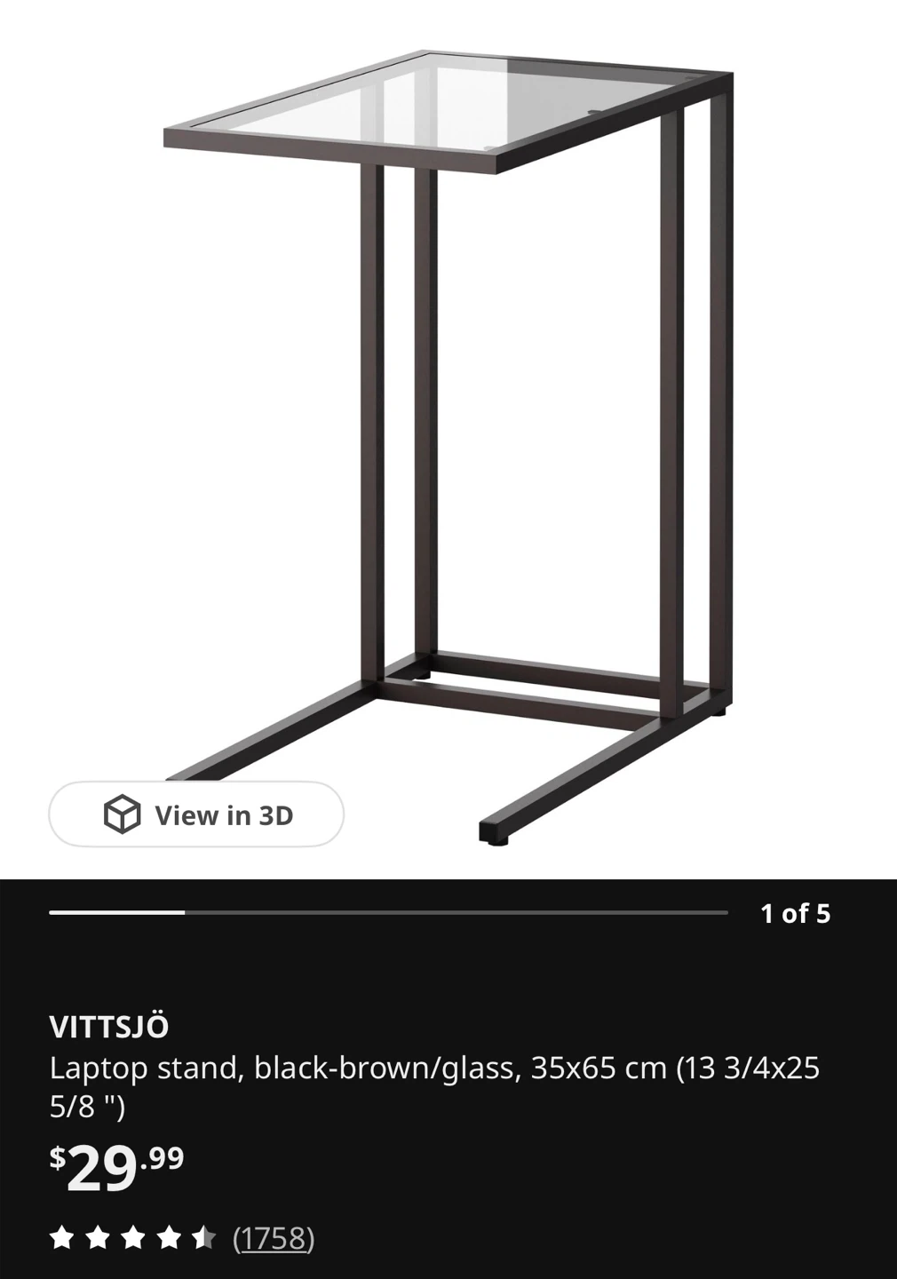 VITTSJÖ glass nesting tables and two laptop tables - photo 2