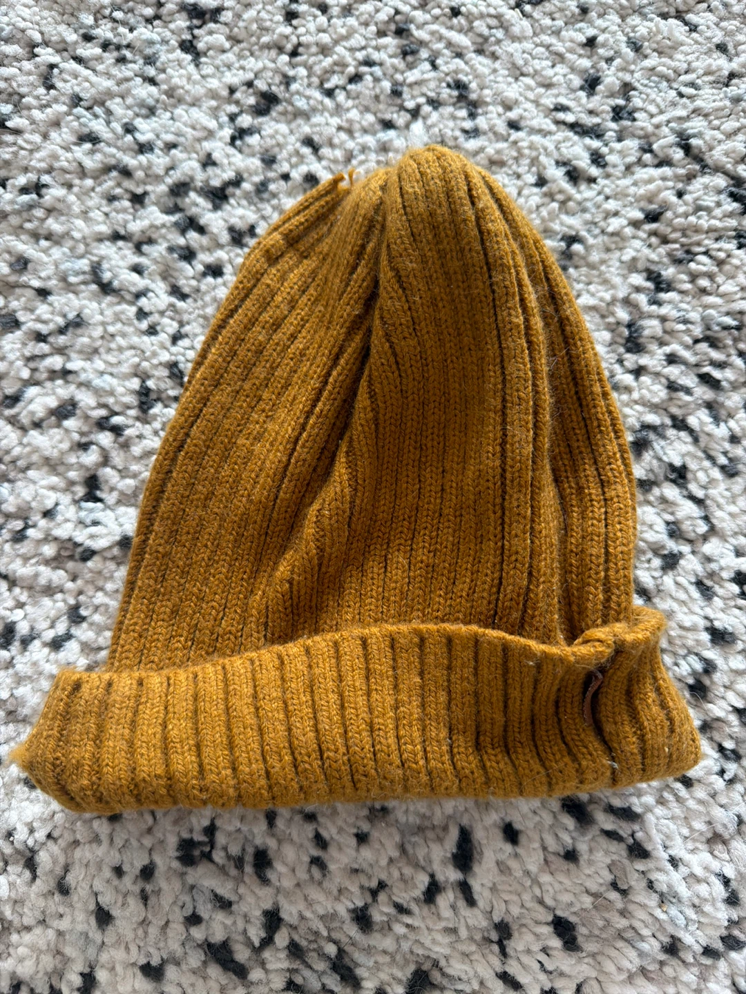 Mustard Yellow Ribbed Beanie
