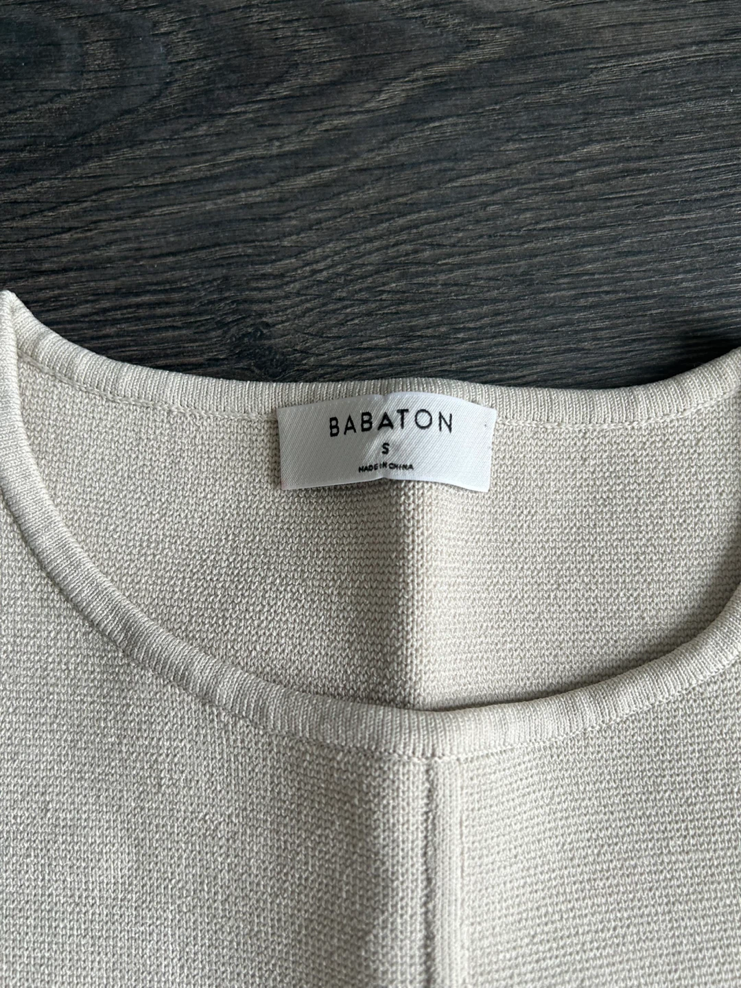 BABATON Cream Knit Crop Top - photo 2