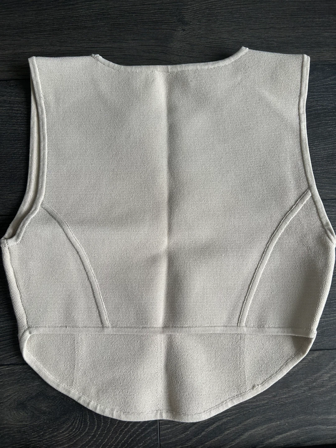 BABATON Cream Knit Crop Top - photo 3