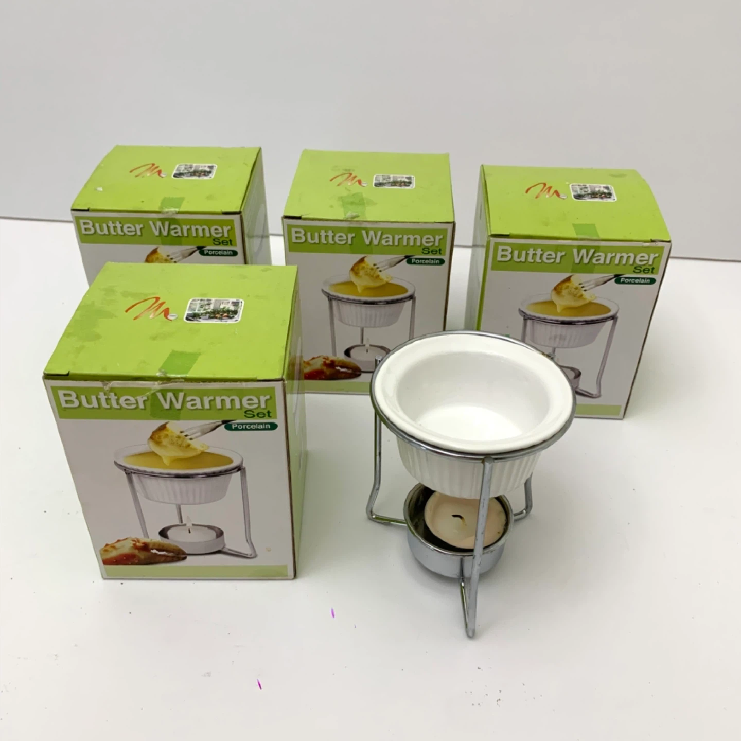 Butter Warmers Butter Melter Ramekin Set Fondue Set 4 Piece