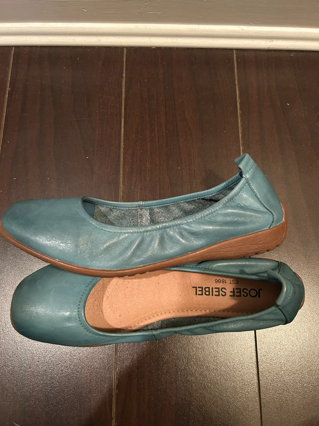 Josef Seibel Blue Leather Ballet Flats - photo 3