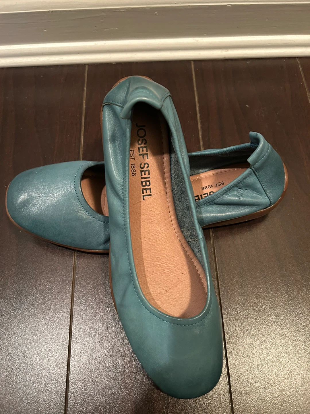 Josef Seibel Blue Leather Ballet Flats - photo 2