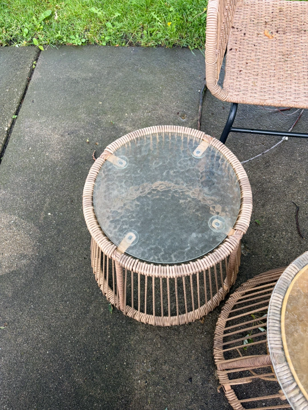 Rattan 6pc patio set with pillows - photo 2