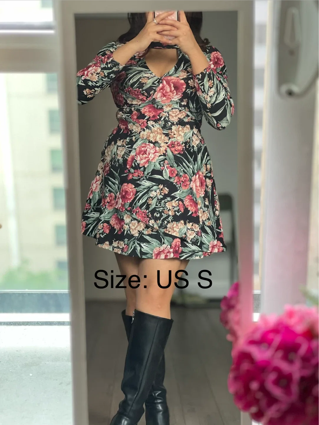 Floral Print Dress - US S - photo 2