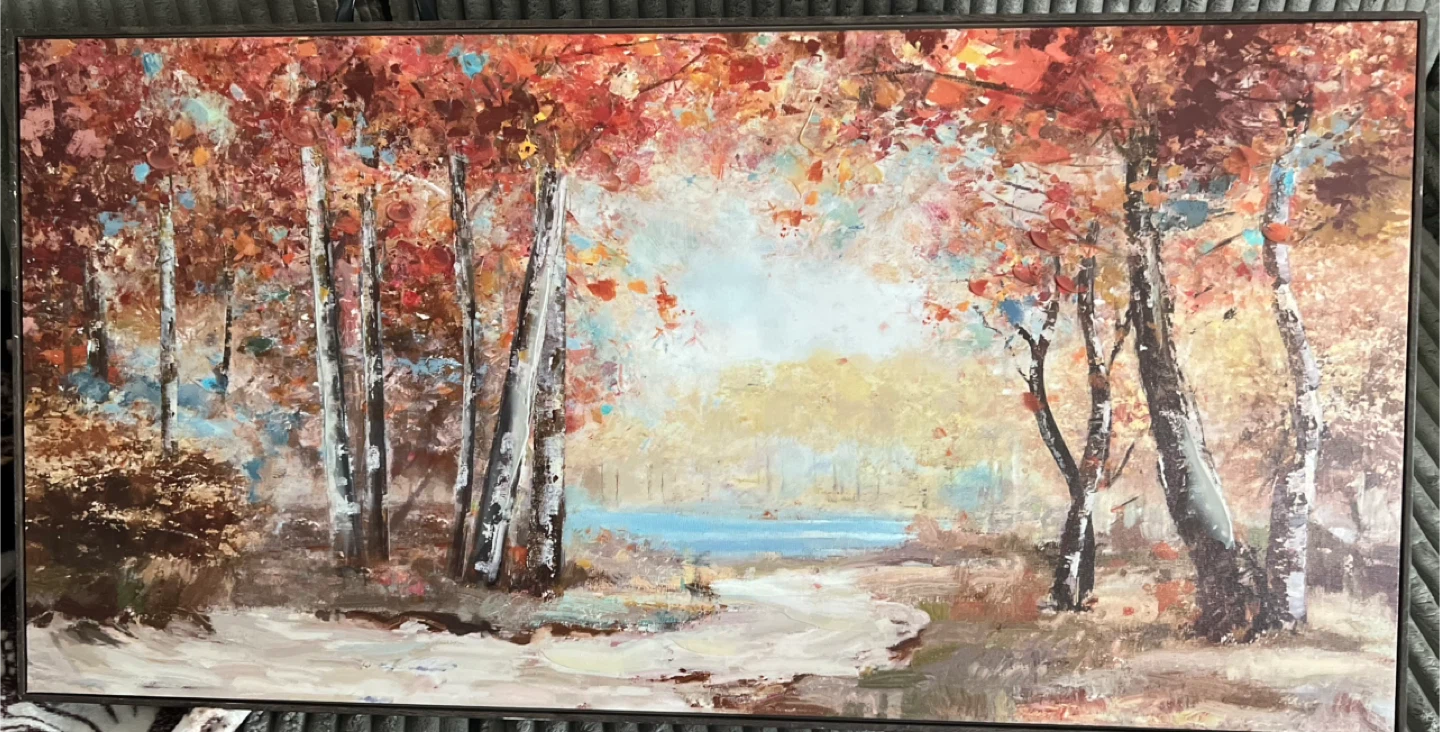 Framed Canvas Print - Autumn Forest Scene