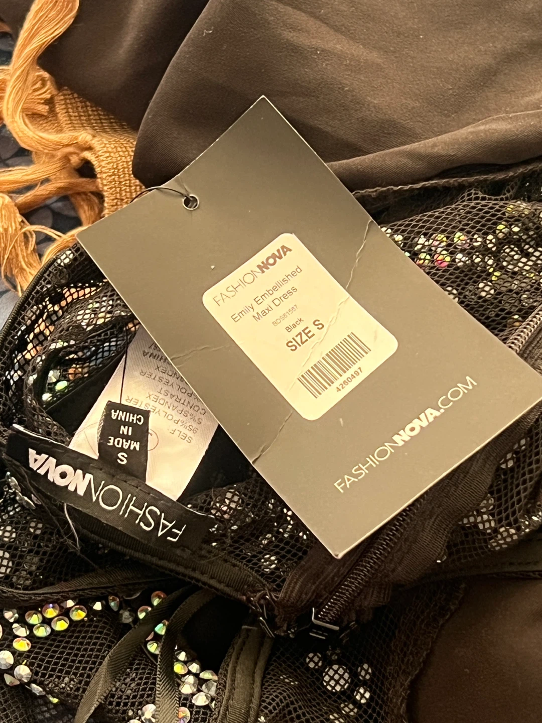 Fashion Nova Embellished Maxi Dress - Size S - photo 3