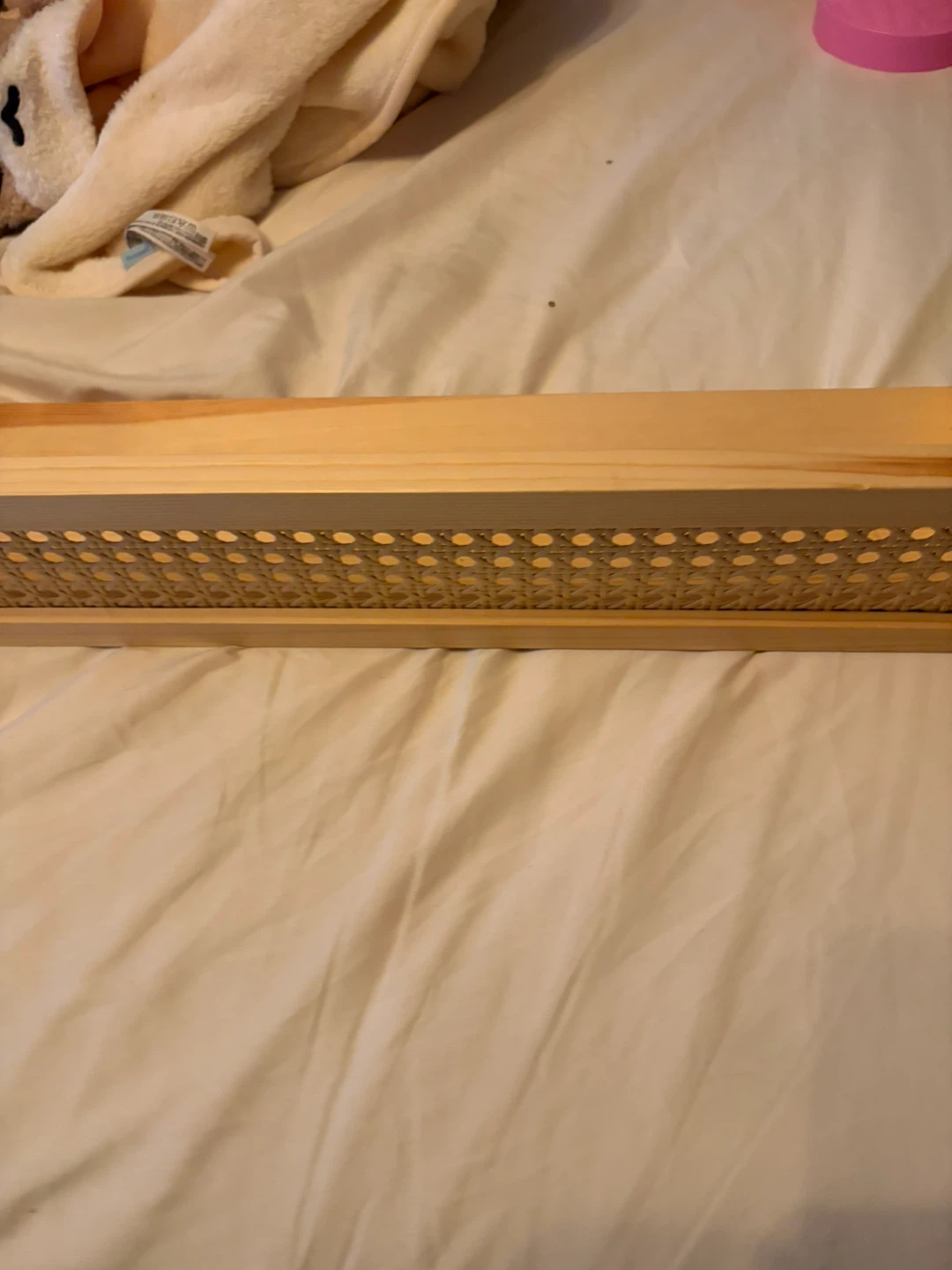 Wooden Shelf with Cane Inlay - photo 2