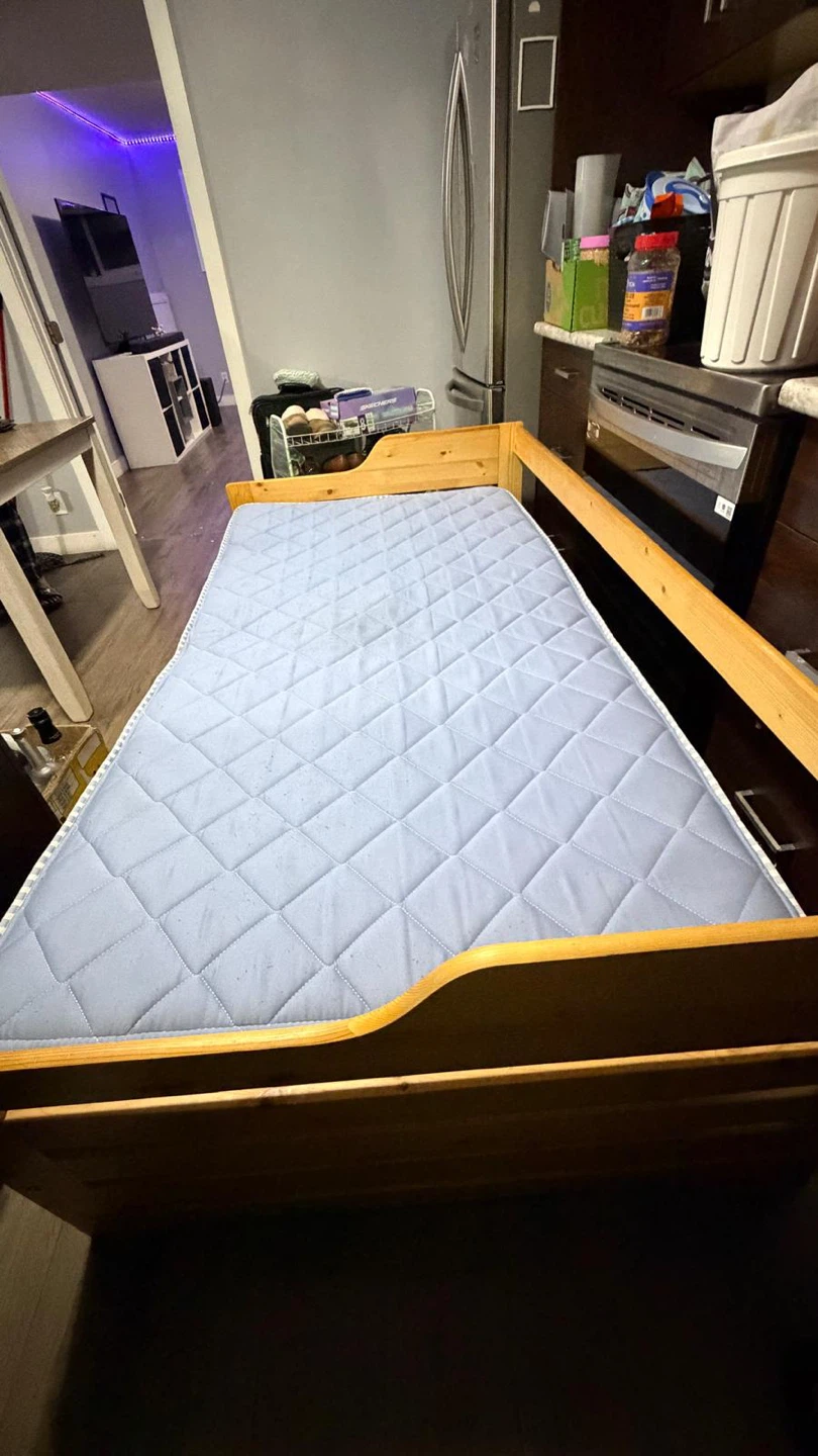 Wooden Daybed Frame with Mattress - photo 2