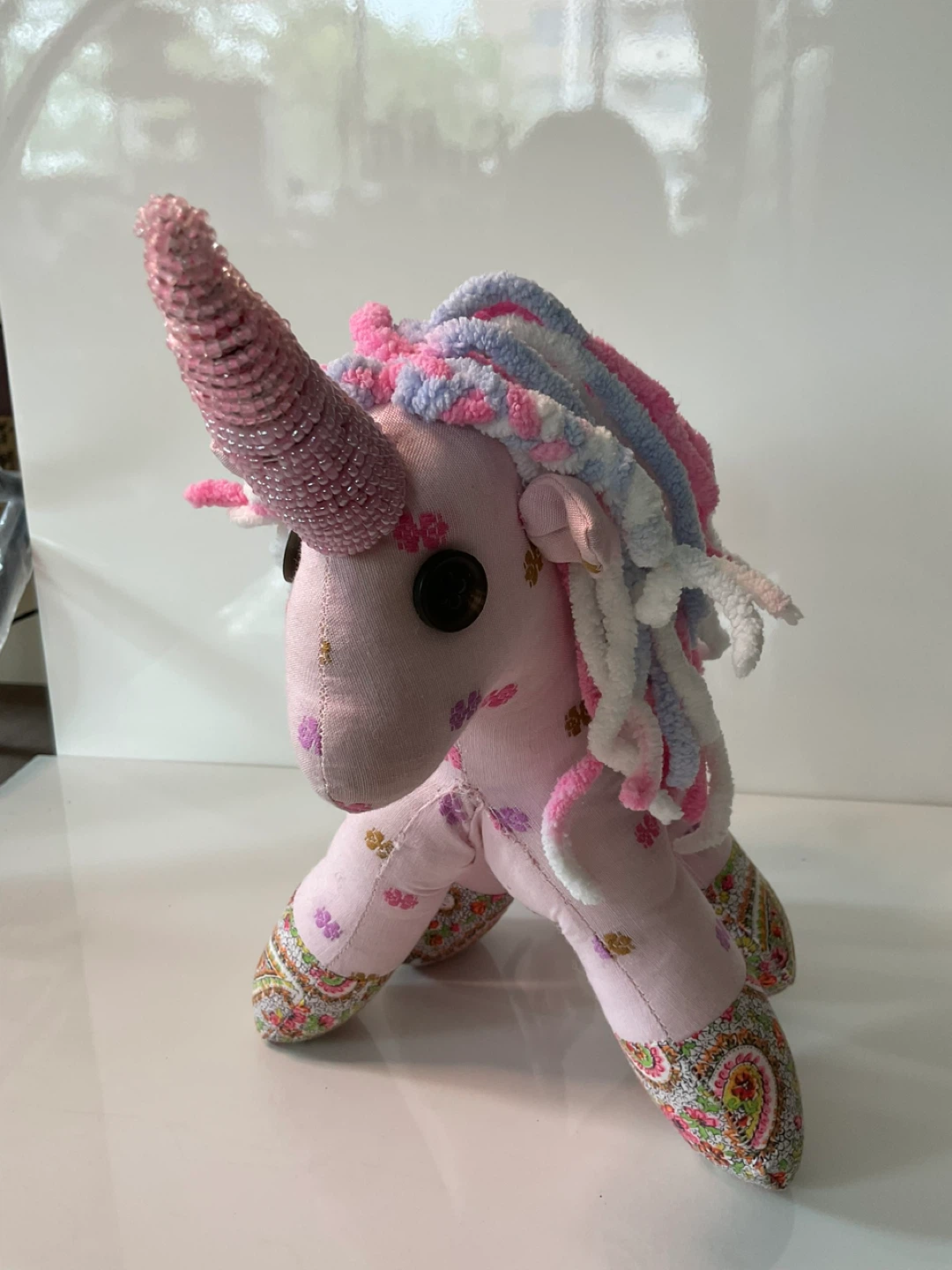 Handmade Pink Unicorn Plush Toy - photo 4