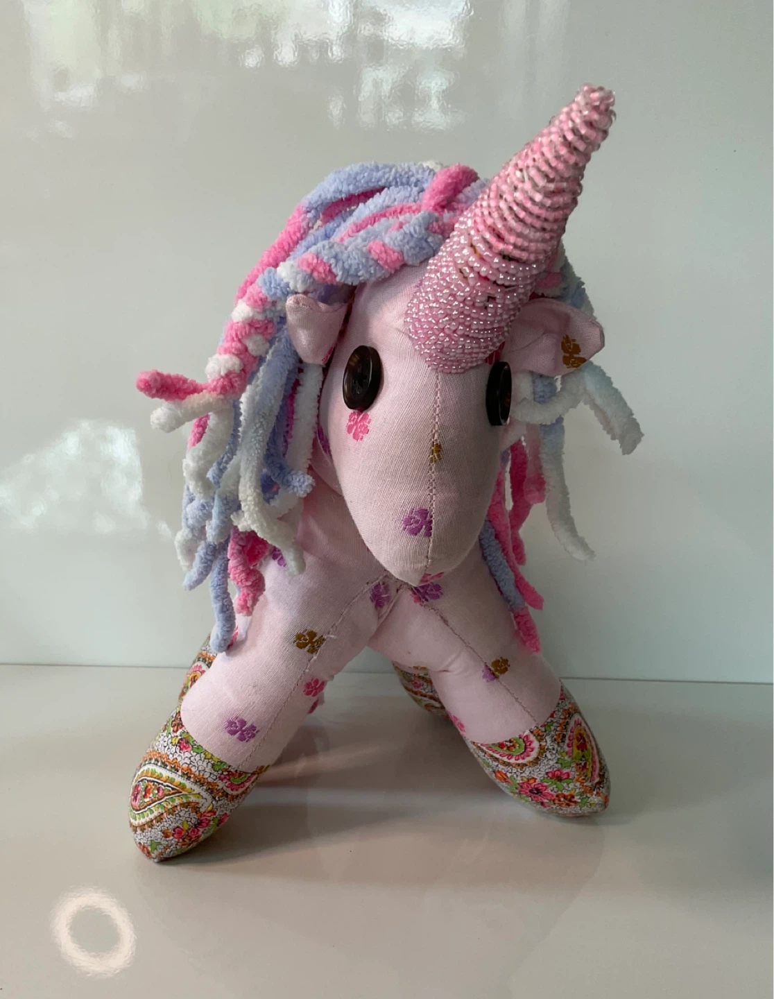 Handmade Pink Unicorn Plush Toy - photo 2
