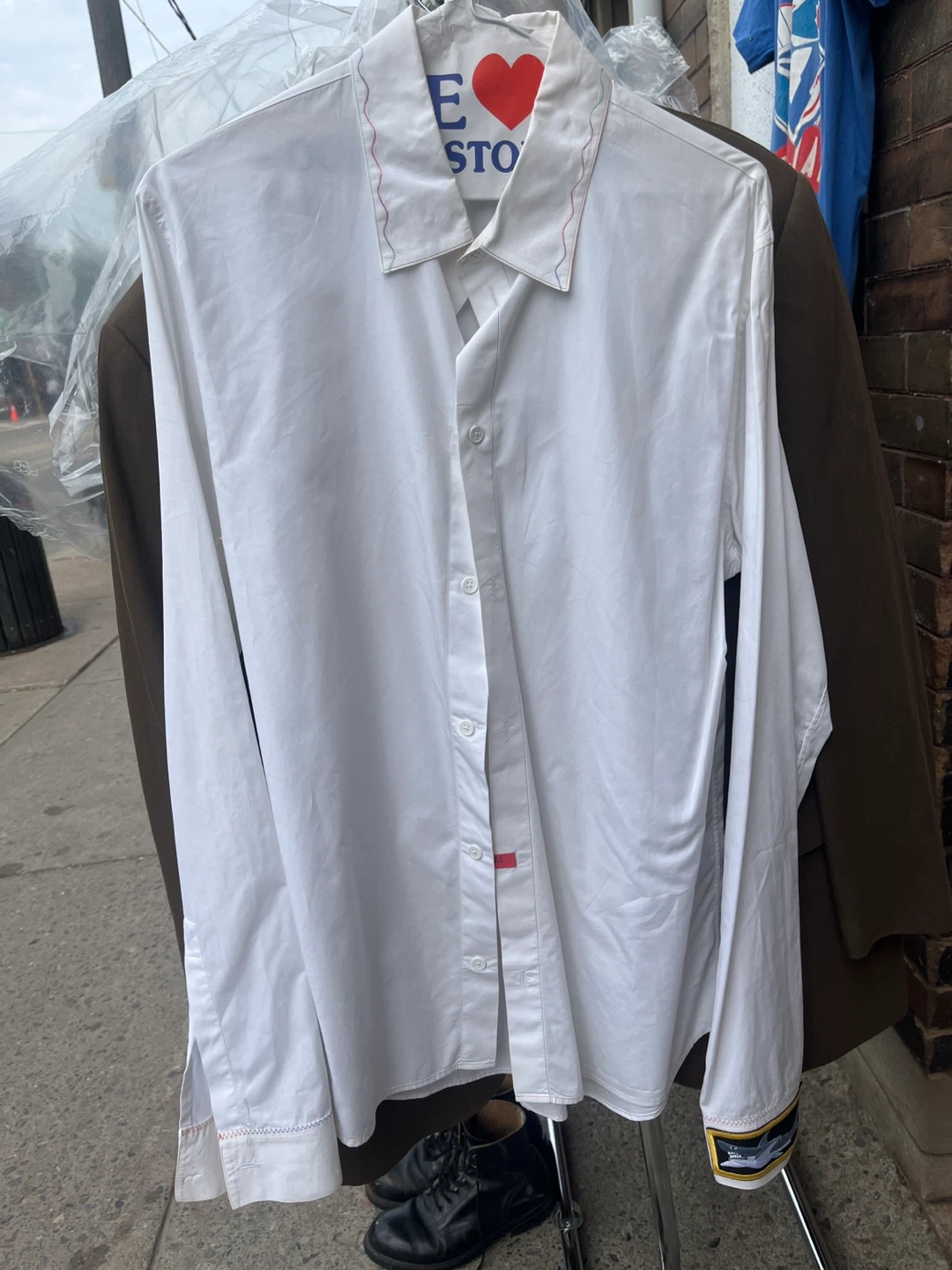 JW Anderson White Button-Up Dress Shirt
