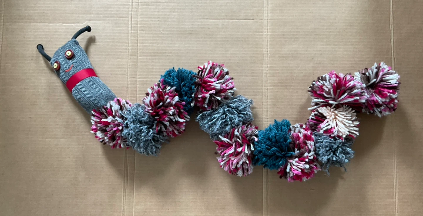 Handmade Pom Pom Caterpillar