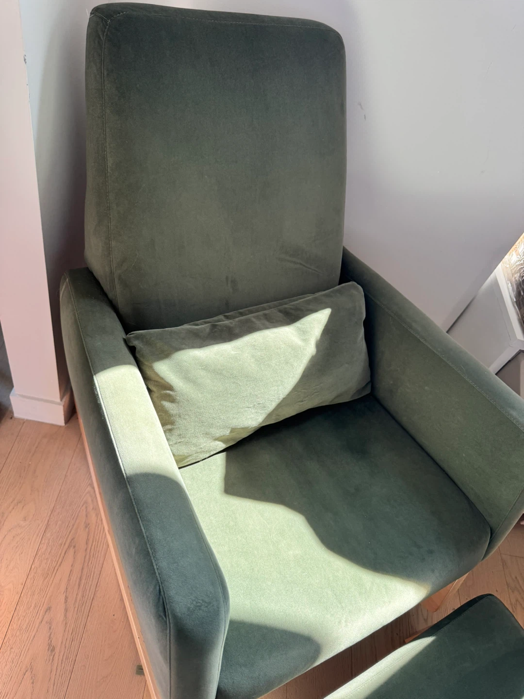 Monte Joya Rocker Chair with Ottoman - Olive Green