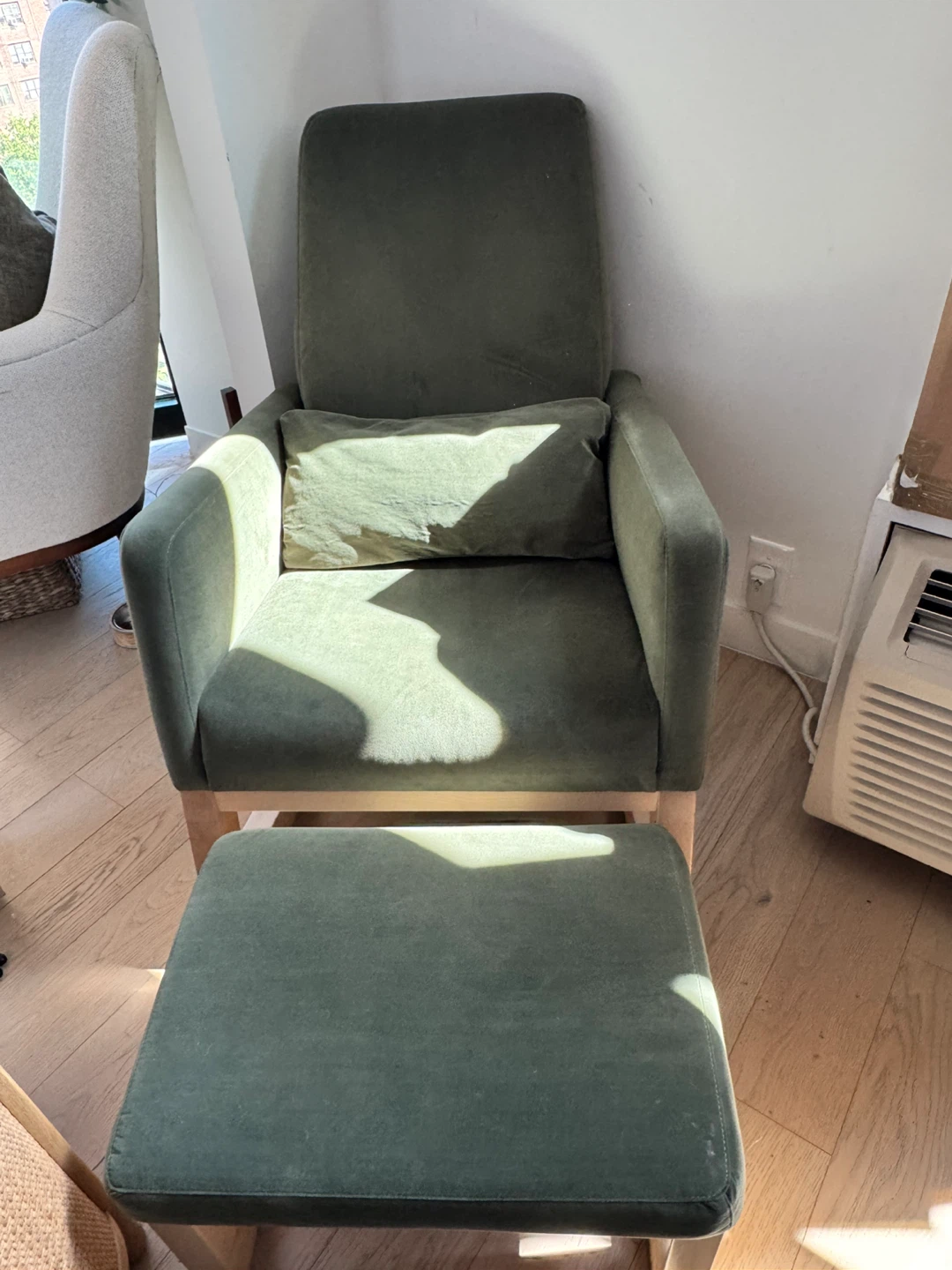 Monte Joya Rocker Chair with Ottoman - Olive Green - photo 2