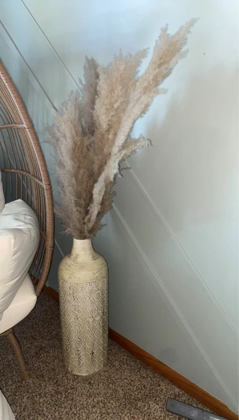 Decorative Vase with Pampas Grass