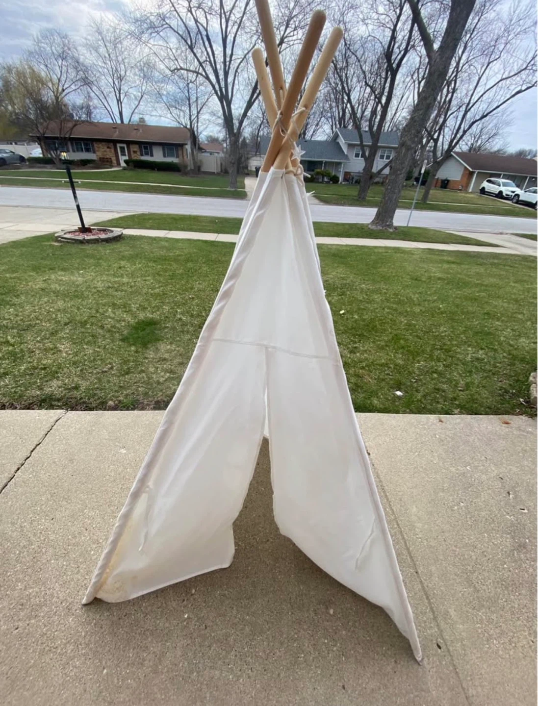 White Canvas Teepee Tent
